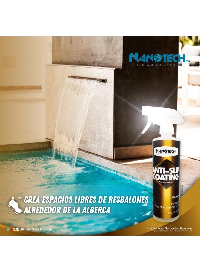 Nanotech Surface Solutions Anti-Slip Coating - Increases Friction Coefficient- Reduces Slip & Fall Accidents Due to Wet Floors - for Porcelain, Ceramic, Mosaic Tile, 1 Gallon (128 Oz.) - Image 3